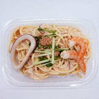 イカと海老の明太スパゲティサラダ