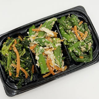 胡麻香る和え物三種盛
